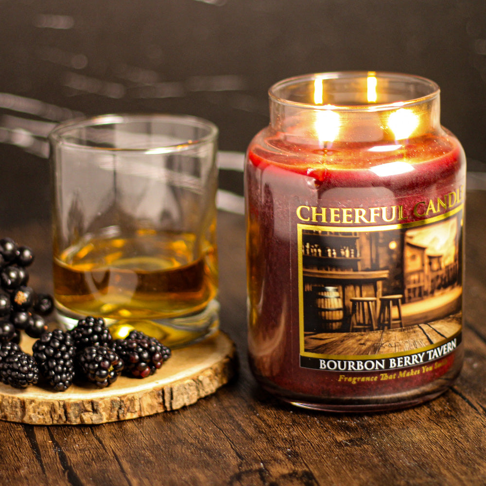 Bourbon Berry Tavern - 24 oz Cheerful Candle