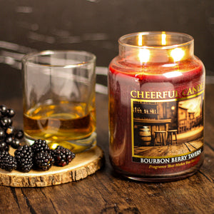 Bourbon Berry Tavern - 24 oz Cheerful Candle