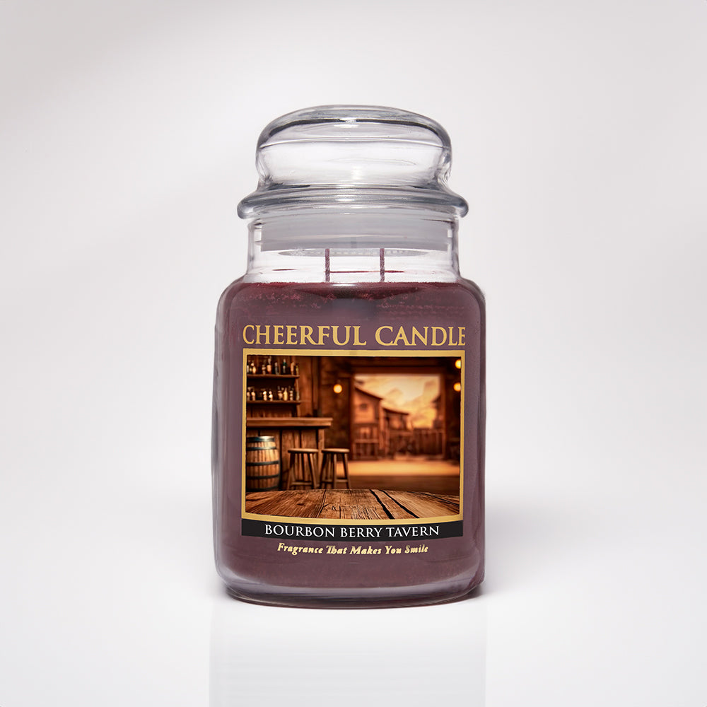 Bourbon Berry Tavern Scented Candle -24 oz, Double Wick, Cheerful Candle