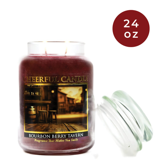 Bourbon Berry Tavern - 24 oz Cheerful Candle