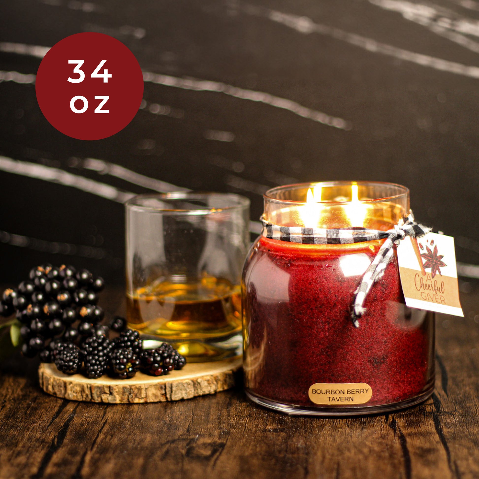 Bourbon Berry Tavern - 34 oz Papa Candle