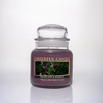 Branches & Berries Scented Candle -16 oz, Double Wick, Cheerful Candle