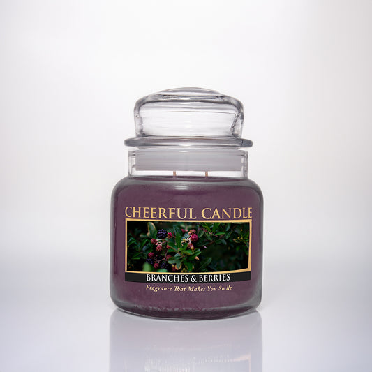 Branches & Berries Scented Candle -16 oz, Double Wick, Cheerful Candle