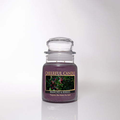 Branches & Berries Scented Candle - 6 oz, Single Wick, Cheerful Candle