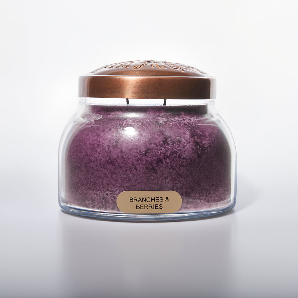 Branches & Berries Scented Candle - 22 oz, Double Wick, Mama Jar