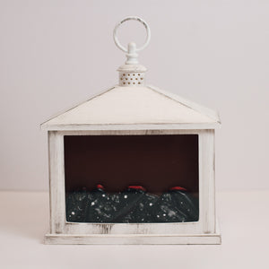 White - Fireplace Lantern Flameless