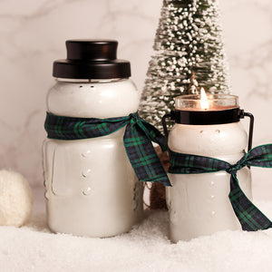 Candy Cane - Large Snowman Jar