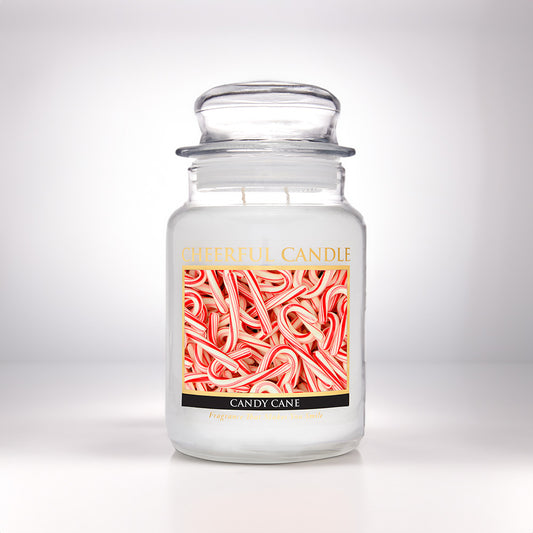 Candy Cane Scented Candle -24 oz, Double Wick, Cheerful Candle