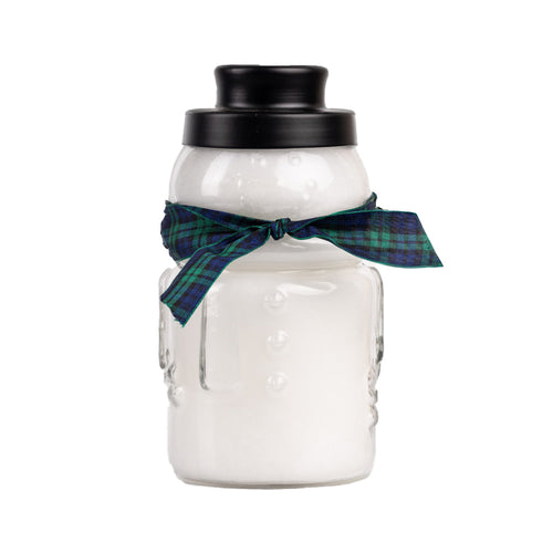 Candy Cane - Large Snowman Jar by A Cheerful Giver