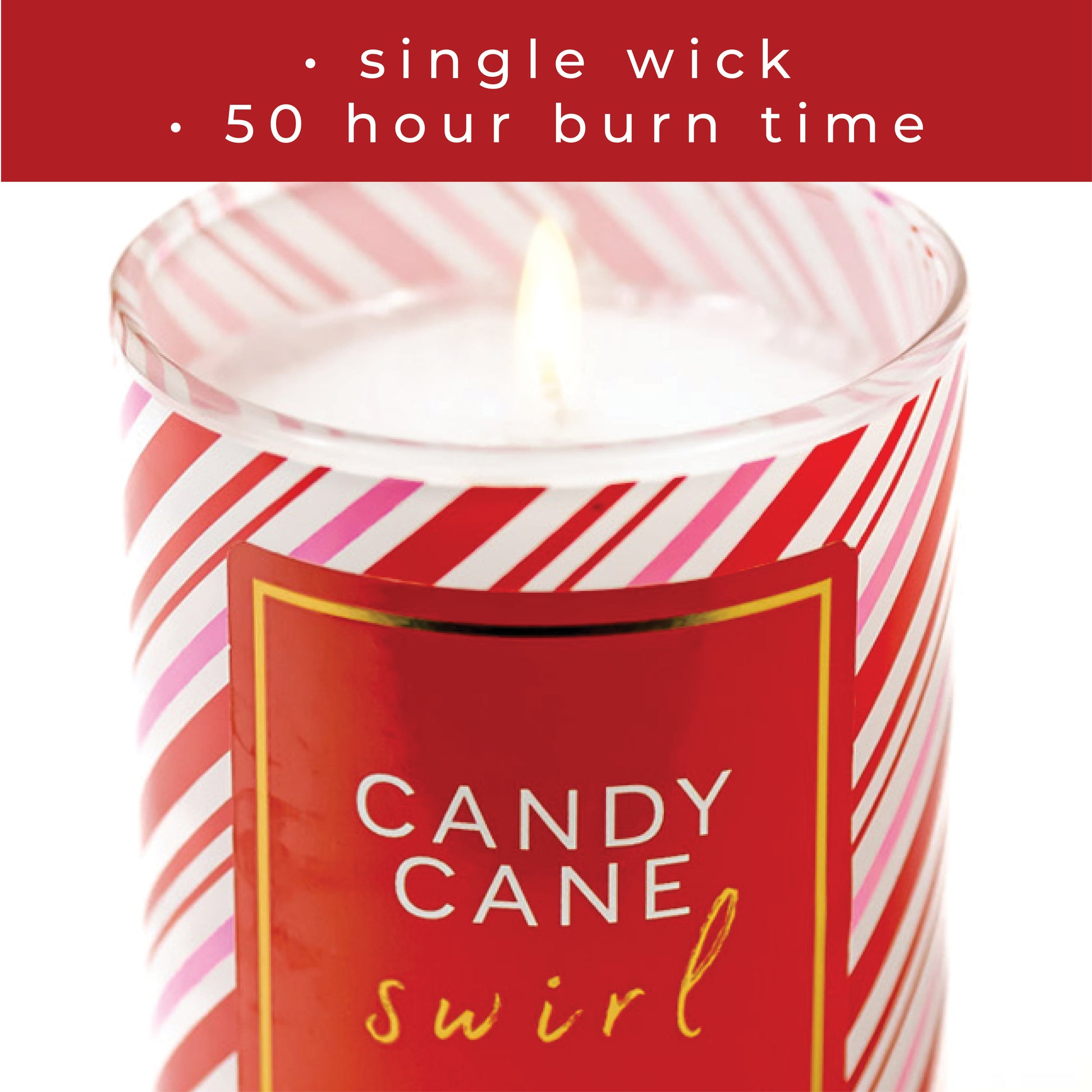 Candy Cane Swirl - Seasonal Candle