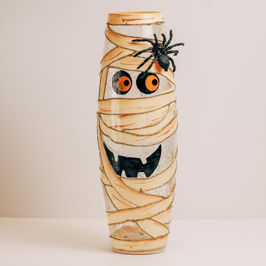 Mummy Mash - Crackle Glass Vase