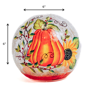 Sunflower Gourd - Crackle Glass Orb
