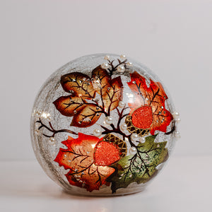 Pearl & Acorns - Crackle Glass Orb