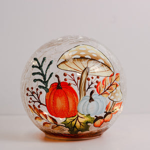 Mushroom - Crackle Glass Orb