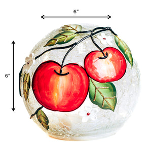 Apples & Flora  - Crackle Glass Orb