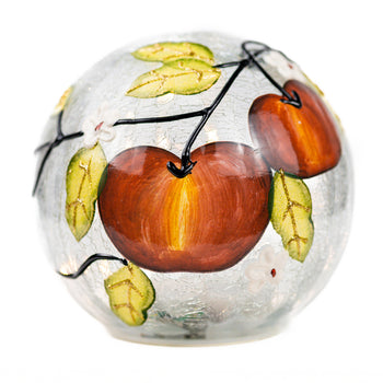 Apples & Flora  - Crackle Glass Orb