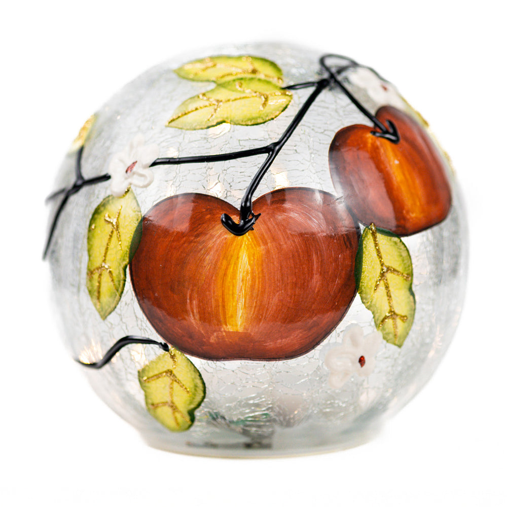 Apples & Flora  - Crackle Glass Orb