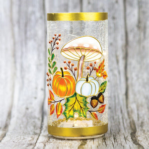 Golden Mushroom - Crackle Glass Pillar - Product Image by A Cheerful Giver