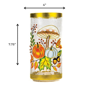 Golden Mushroom - Crackle Glass Pillar - Product Image by A Cheerful Giver