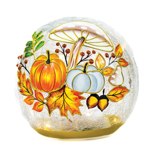 Golden Mushroom  - Crackle Glass Orb by A Cheerful Giver