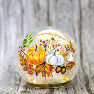 Golden Mushroom  - Crackle Glass Orb - Product Image by A Cheerful Giver