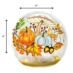 Golden Mushroom  - Crackle Glass Orb - Product Image by A Cheerful Giver