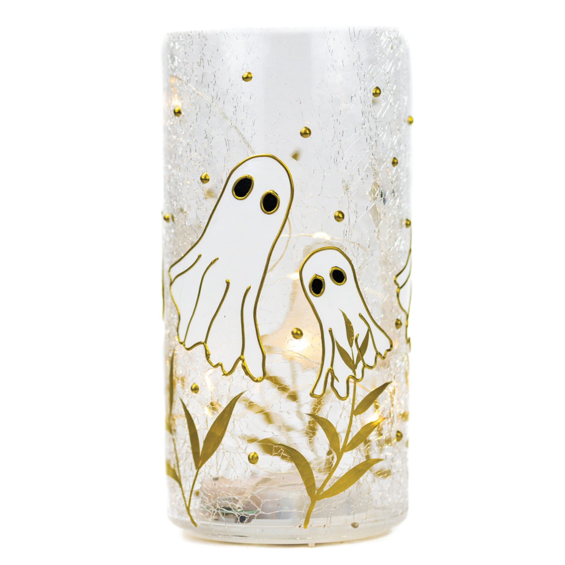 Floating Ghost - Crackle Glass Pillar by A Cheerful Giver