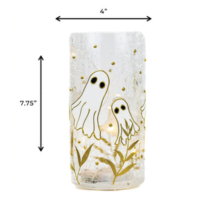 Floating Ghost - Crackle Glass Pillar - Product Image by A Cheerful Giver