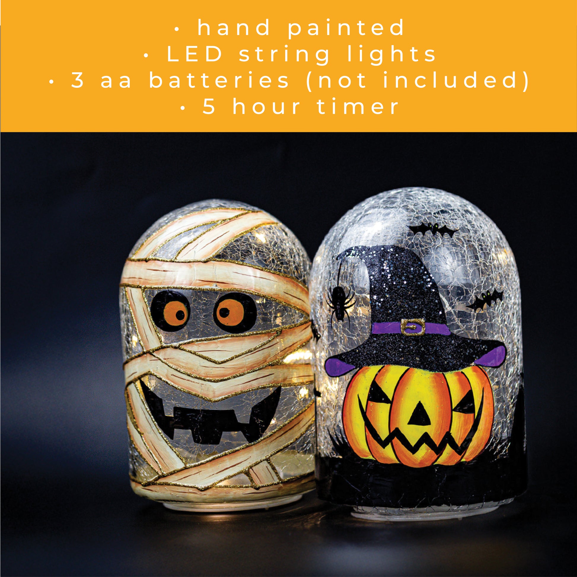 Mummy Mash - Crackle Glass Cloche - Product Image by A Cheerful Giver