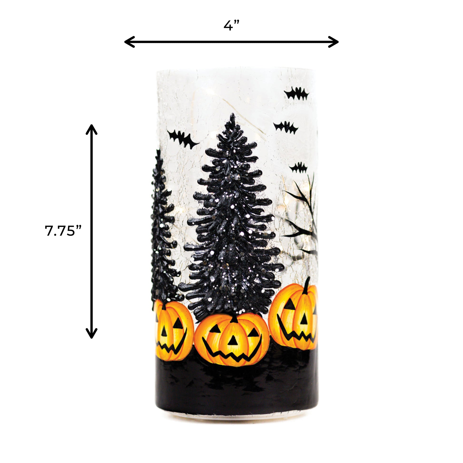 Haunted Forest - Crackle Glass Pillar - Product Image by A Cheerful Giver