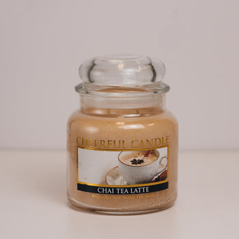 Chai Tea Latte Scented Candle -16 oz, Double Wick, Cheerful CandleChai Tea Latte Scented Candle -16 oz, Double Wick, Cheerful Candle