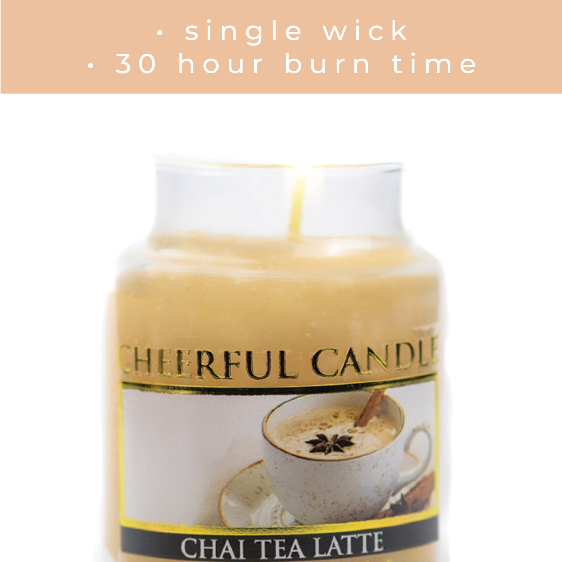 Chai Tea Latte - 6 oz Cheerful Candle