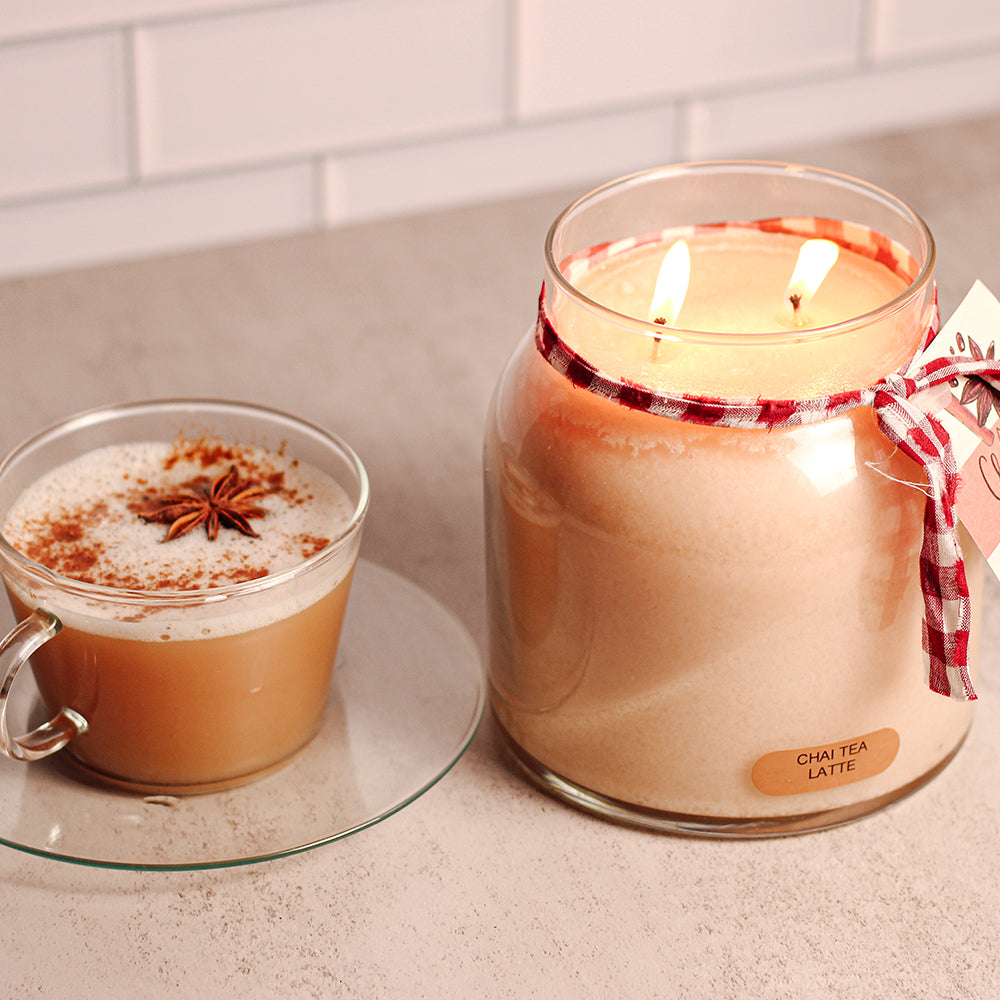 Chai Tea Latte - 34 oz, Double Wick, Papa Jar