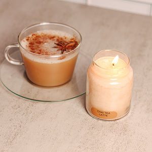 Chai Tea Latte Scented Candle - 6 oz, Single Wick, Baby Jar