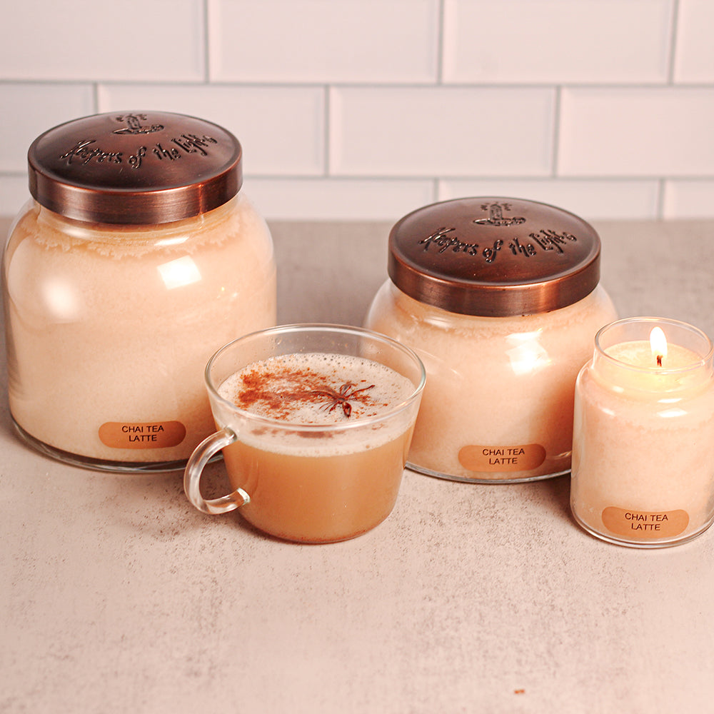 Chai Tea Latte Scented Candle - 22 oz, Double Wick, Mama Jar