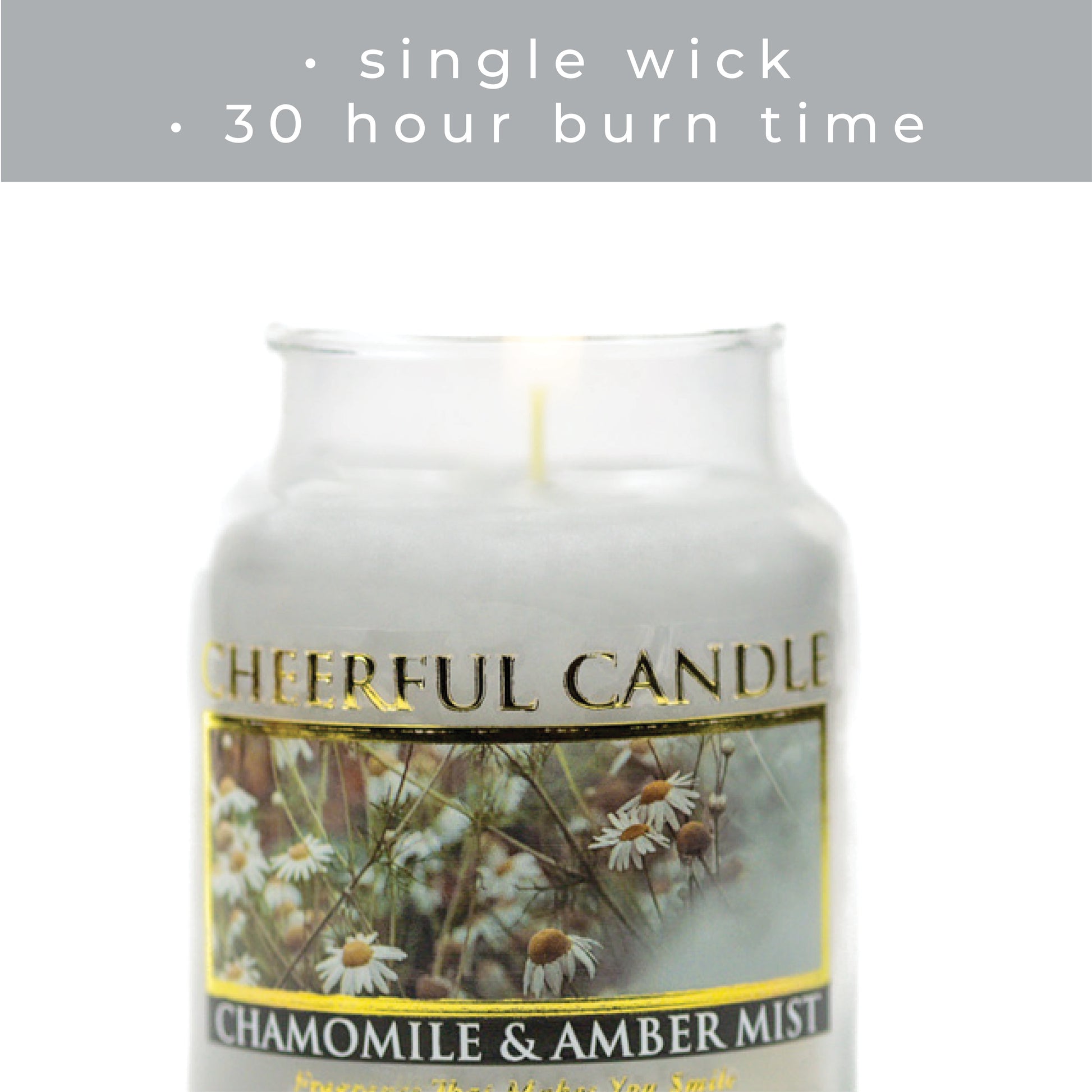 Chamomile & Amber Mist  - 6 oz Cheerful Candle