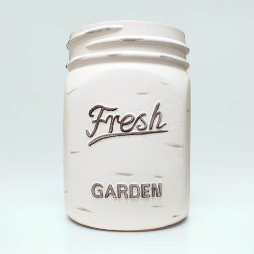 White - Mason Jar Planter