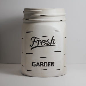 White - Mason Jar Planter