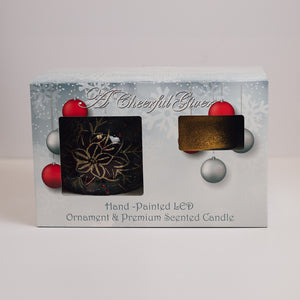 Poinsettia Ornament & Christmas Cookie - Gift Set