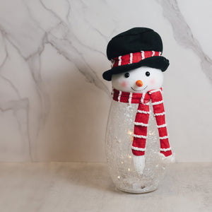 Snowman with Top Hat Plush Red