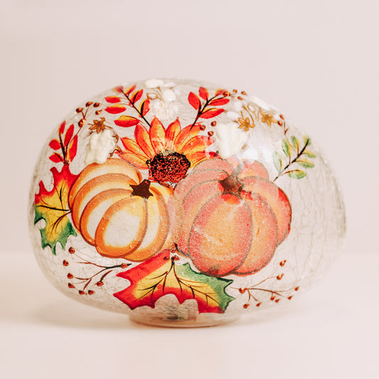 Pumpkin Patch - Crackle Glass Egg