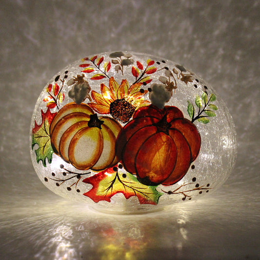 Pumpkin Patch - Crackle Glass Egg