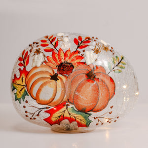 Pumpkin Patch - Crackle Glass Egg