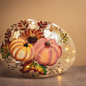 Pumpkin Patch - Crackle Glass Egg