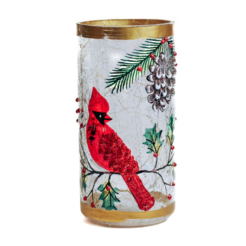 Cardinal - Crackle Glass Pillar
