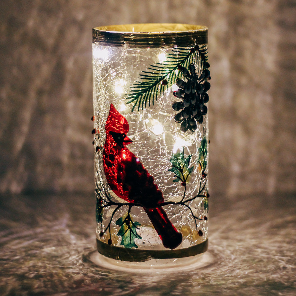 Cardinal - Crackle Glass Pillar