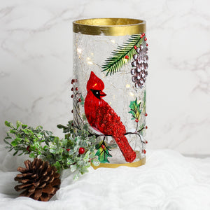 Cardinal - Crackle Glass Pillar