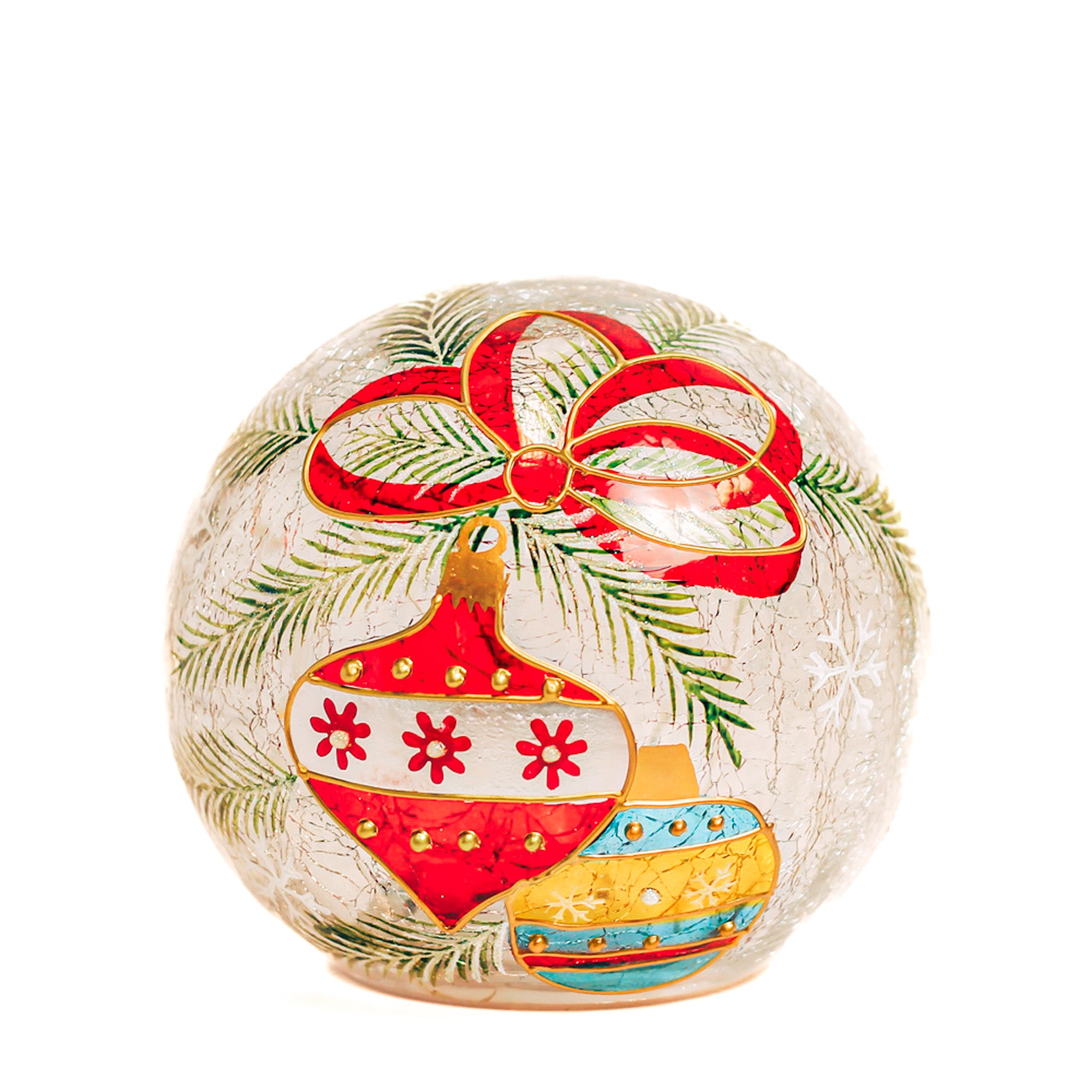 Ornament Crackle Glass Orb | A Cheerful Giver
