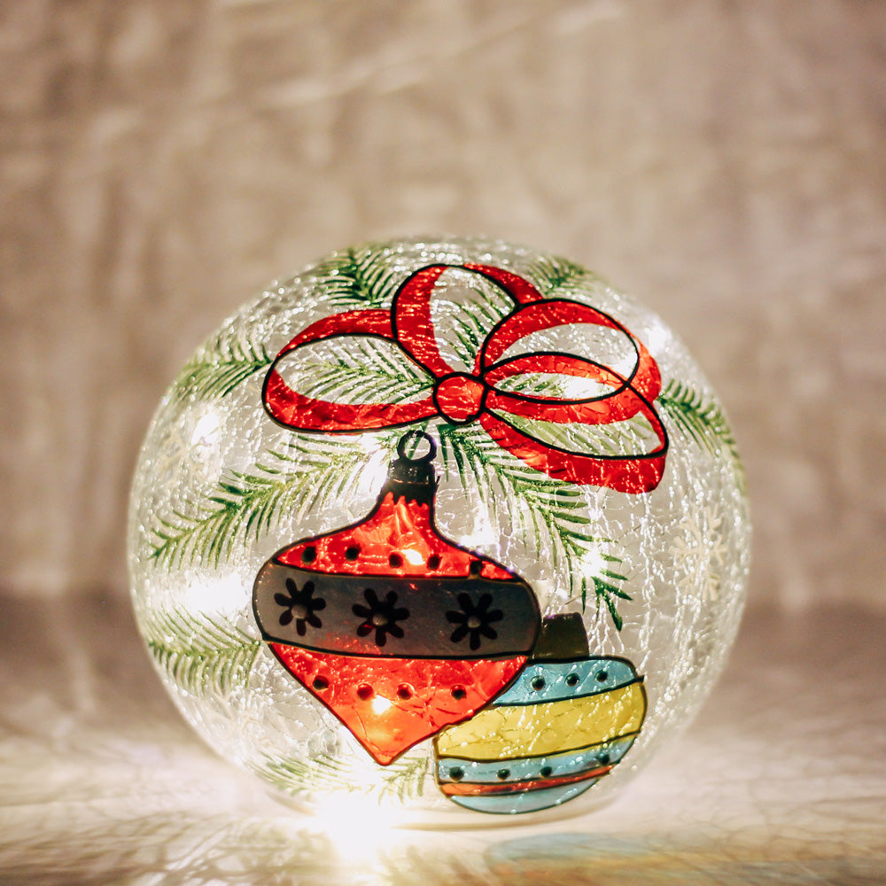 Ornament Crackle Glass Orb | A Cheerful Giver