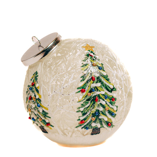 Christmas Tree - Crackle Glass Ornament